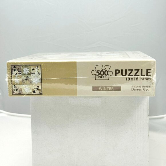 Darren Gygi Winter Snowman 500 Pc Puzzle 18x18 Inch Art Holiday Theme NIB - Picture 4 of 5